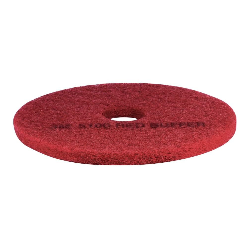 Almohadilla de pulido roja 5100 de 3M, pulido de suelo, uso en máquinas (caja de 5)