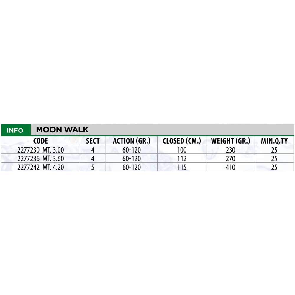 Lineaeffe Moon Walk 4.20 m 60-120 g Canne à Pêche Surfcasting Télescopique Surf Mer au Fond Carbone