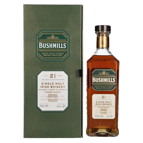 Bushmills 21 Years Old RARE Single Malt Irish Whiskey 46% Vol. 0,7l in Geschenkbox
