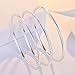 Abiotp Sterling Silver Bangle Bracelets for Women, Mother's Day Gift 925 silver Cuff Bracelet Adjustable Jewelry Fashion Simple Open Bangles Cuff Jewelry for Women Mom Wife Valentine Gift, Large,