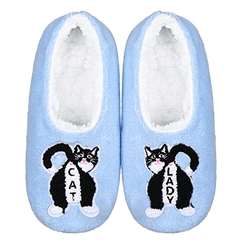 Chaussons chaussettes femmes cadeau idéal motif chat mignon hiver
