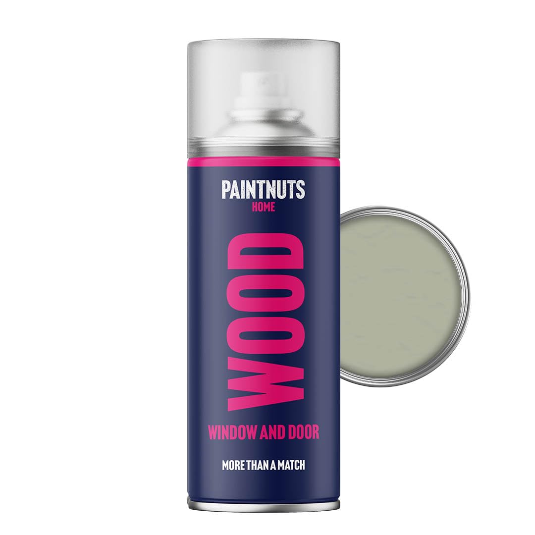 Paintnuts Wood Window & Door Paint - NCS-3010-G10Y - CHARTWELL GREEN Satin 400ml Spray Can