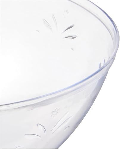 Miniatura 3 de Simcha Collection - Tazón redondo pequeño de plástico transparente (72 onzas), diseño elegante, perfecto para preparación de comidas, reuniones