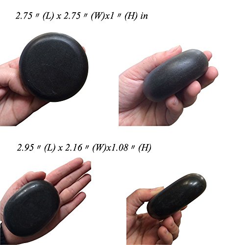 oksano 16 PCS Große Hot Massage Stone Heiße Basaltsteine Hot Stone Massagegerät Hot Stone Set Basalt Hot Rocks Steine – Ideal für Spas, Massage-Therapie, Entspannung - Image 4