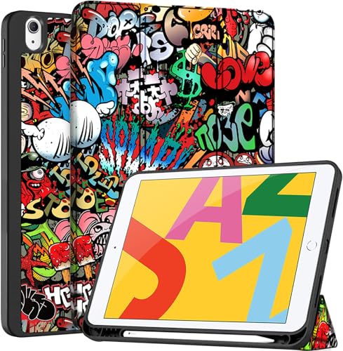 Image of Robustrion Cover for iPad Air 3rd Generation Cover 10.5 inch Flip Case with Pencil Holder - Hippy