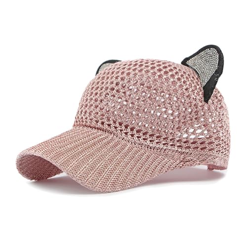 Casquette de baseball en maille avec oreille de chat et chapeau de soleil