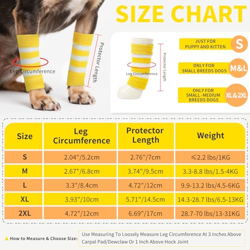 Image of 4 PCS Dog Elbow Sleeve Knit to Help Reducing Licking Scratching Elbow | Soft Knitting, Stretchy Fit Sleeves, Helps Reduce Licking, Dog & Cat Friendly, Easy to Wear, Daily Leg Coverage