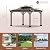 Cedar Wood Gazebo 10x12Ft Hardtop Gazebo, Outdoor Permanent Gazebo Pergola with Galvanized Steel Double Roof Pavilion for Patio Lawn Garden - Beverly Hills Serie