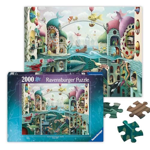 Ravensburger - If Fish Could Walk - 2000 Piece Jigsaw Puzzle - Whimsical and Fantastical View of The Undersea World - Frameable - Premium Quality - Puzzles for Adults