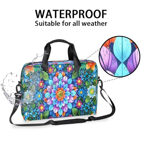 Bolso Mandala Flores de 16 Pulgadas para Laptop Impermeable miniatura 3