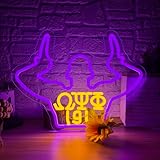 Omega Neon Light Sign Dimmable LED Greek Gesture Shape Retro Math Letter Psi Phi Neon Light, Party Bar Game Room Cinema Living Room Decor Festive Omega Birthday Holiday Gifts(15.7 * 11.8in)