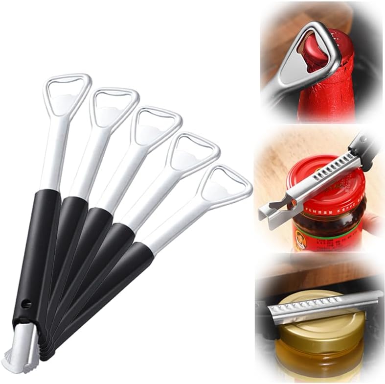 Multi-function two-in-one can opener-adjustable jar opener for weak hands-kitchen gadgets-2024 jar opener gripper pad-NEW Bottle Cap Opener for Most Sizes Kitchen Canning Tools (5)