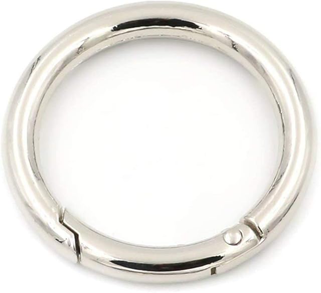 2 Pcs Spring Gate O Ring Round Carabiner Snap Clip Trigger Spring Keyring Buckle