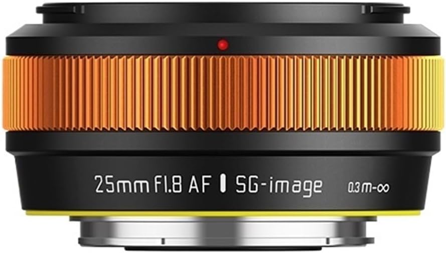 Camera Lens, Image 25mm F1.8 AF APS-C Automatic Auto Focus Large Aperture Portrait Lens，Compatible for Sony E ZVE10 A6400,for Taking Photos(Black)
