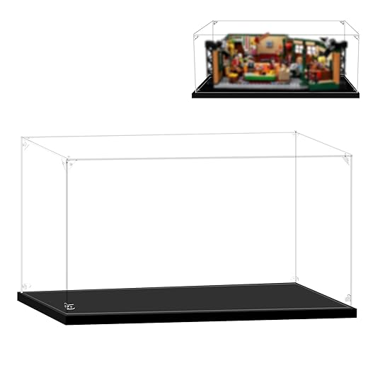 Display Case for Lego 21319 Friends Central Perk, 13.4x9.8x5.9inches (34x25x15cm), Protect Your Collectibles from Dust with a Clear Showcase