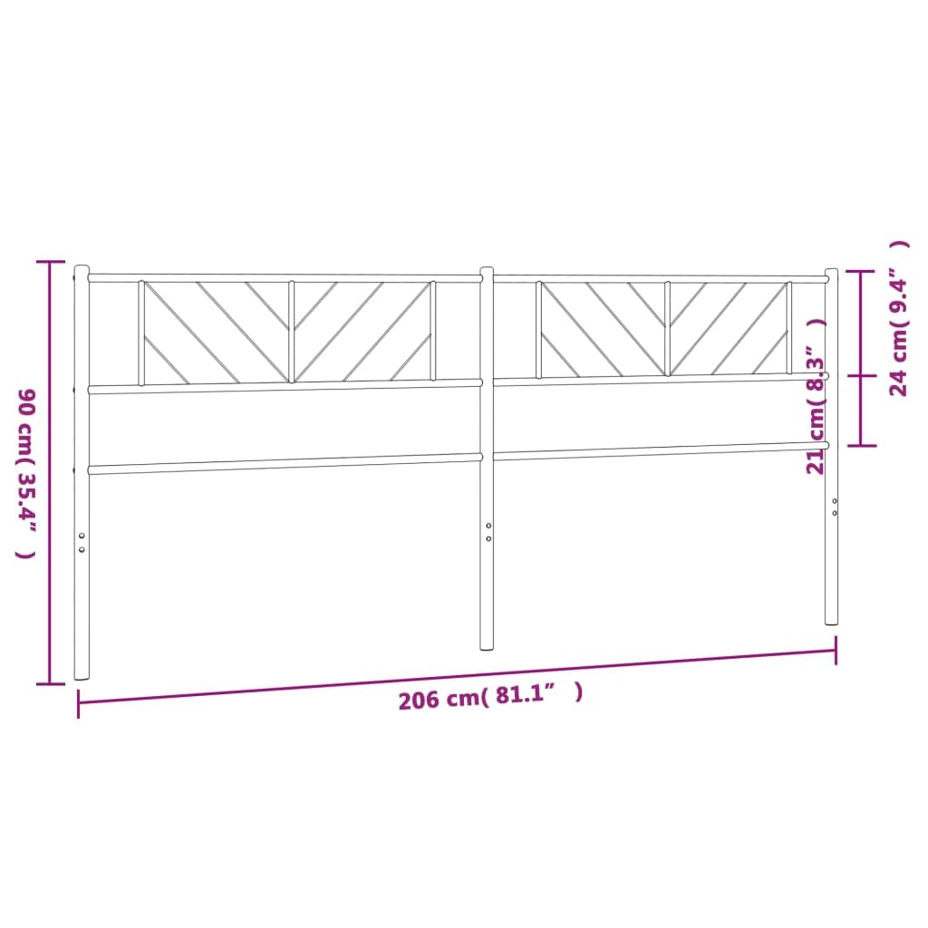 Testiera in metallo nero per letto da 200 cm, in acciaio verniciato a polvere, robusta headboard only, gambe stabili, montaggio a parete, moderno cabeceras de cama