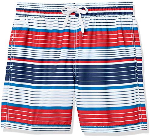Kanu Surf Men's Apollo Swim Trunks (Regular & Extended Sizes), Blake Navy/Red, Small