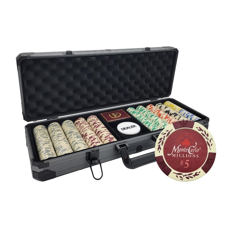 MRC POKER 500 pcs 14g Monte Carlo Millions Deluxe Poker Chip Set