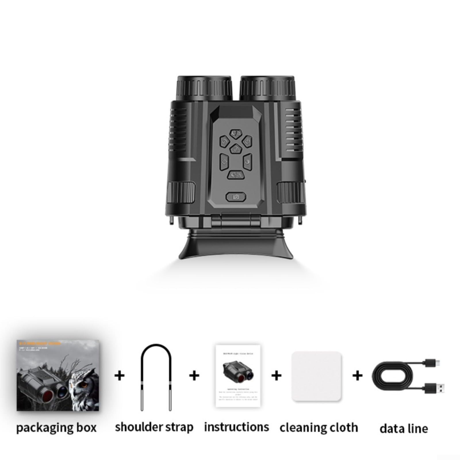 4K para prismáticos de visión nocturna con pantalla HD de 2 pulgadas y zoom 28X con batería recargable de 3600 mAh para una visión extendida de la vida silvestre