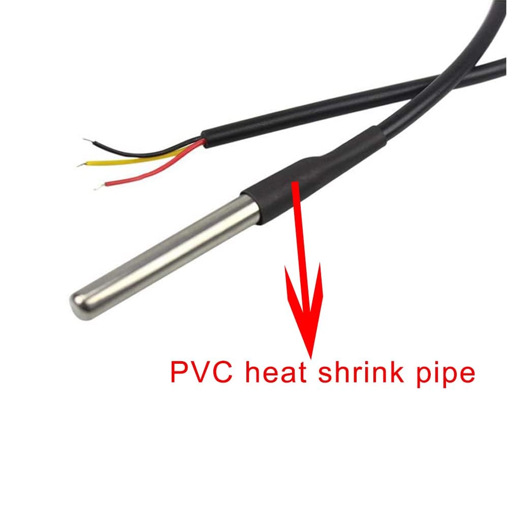 YUNIQUE GREEN-CLEAN-POWER - Sonde de température numérique étanche DS18B20 | Différentes longueurs | Compatible avec Arduino, Raspberry Pi | Haute précision, utilisation extérieure (câble de 5 Metres)