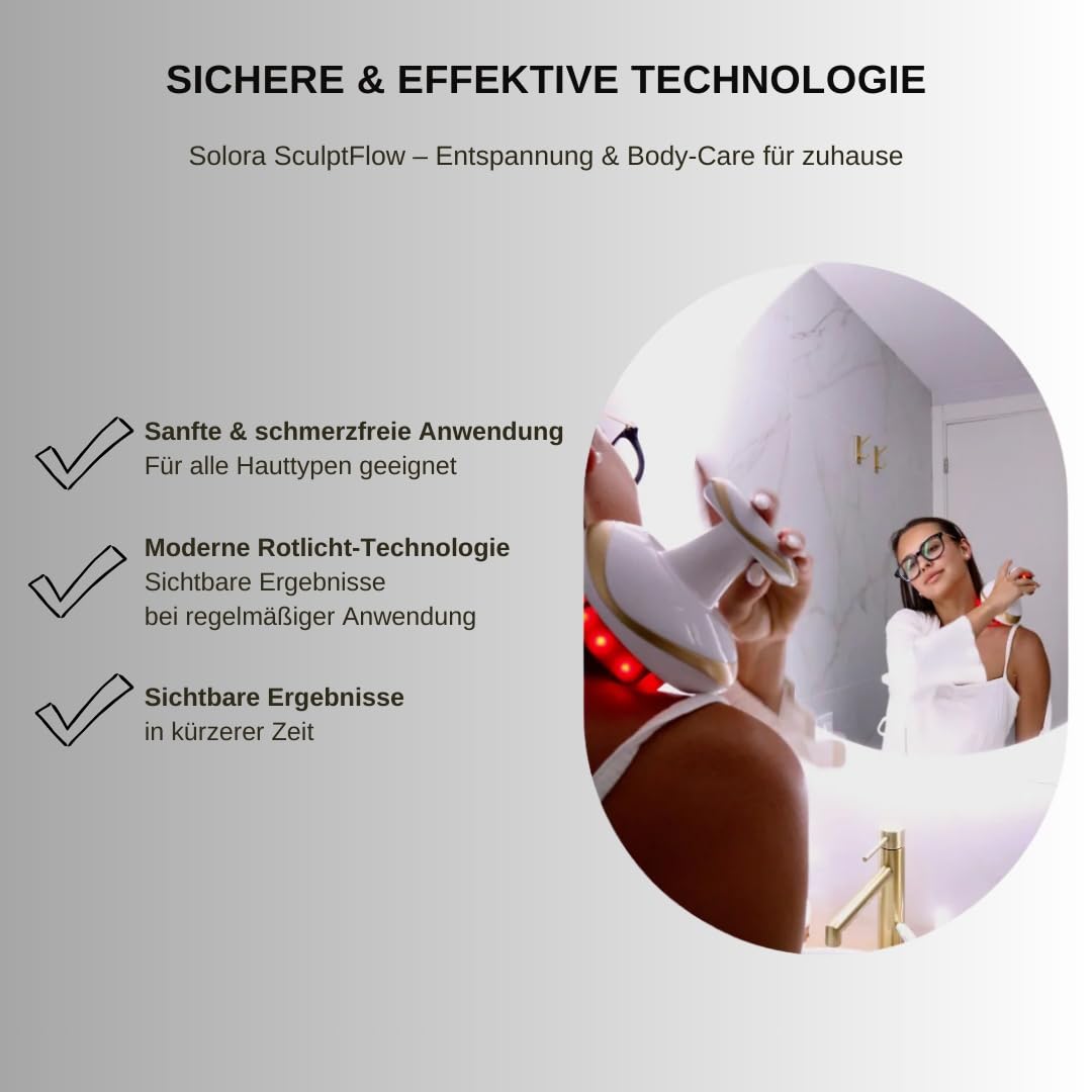SculptFlow Pro | Tiefenmassage für leichtere Beine & glattere Haut – Körpermassagegerät mit Vakuum, 9 Vakuumstufen, 9 Wärmestufen, Gua Sha Schröpfmassage, Digital Display, kabellos USB
