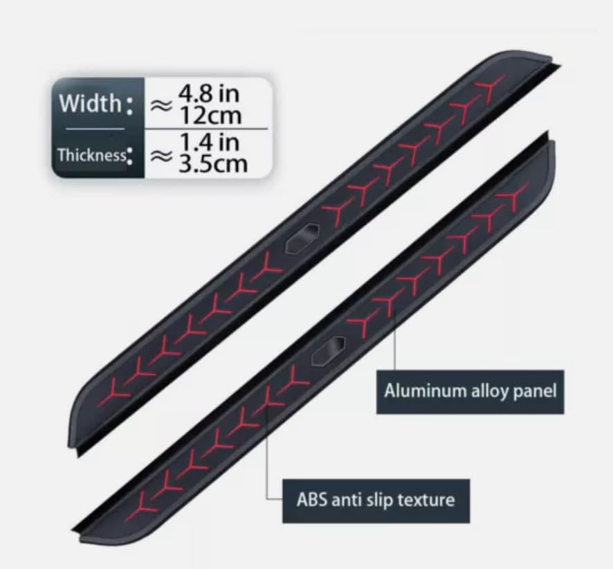 2PCS Running Boards with Brackets Side Step Nerf Bars miniatura 2