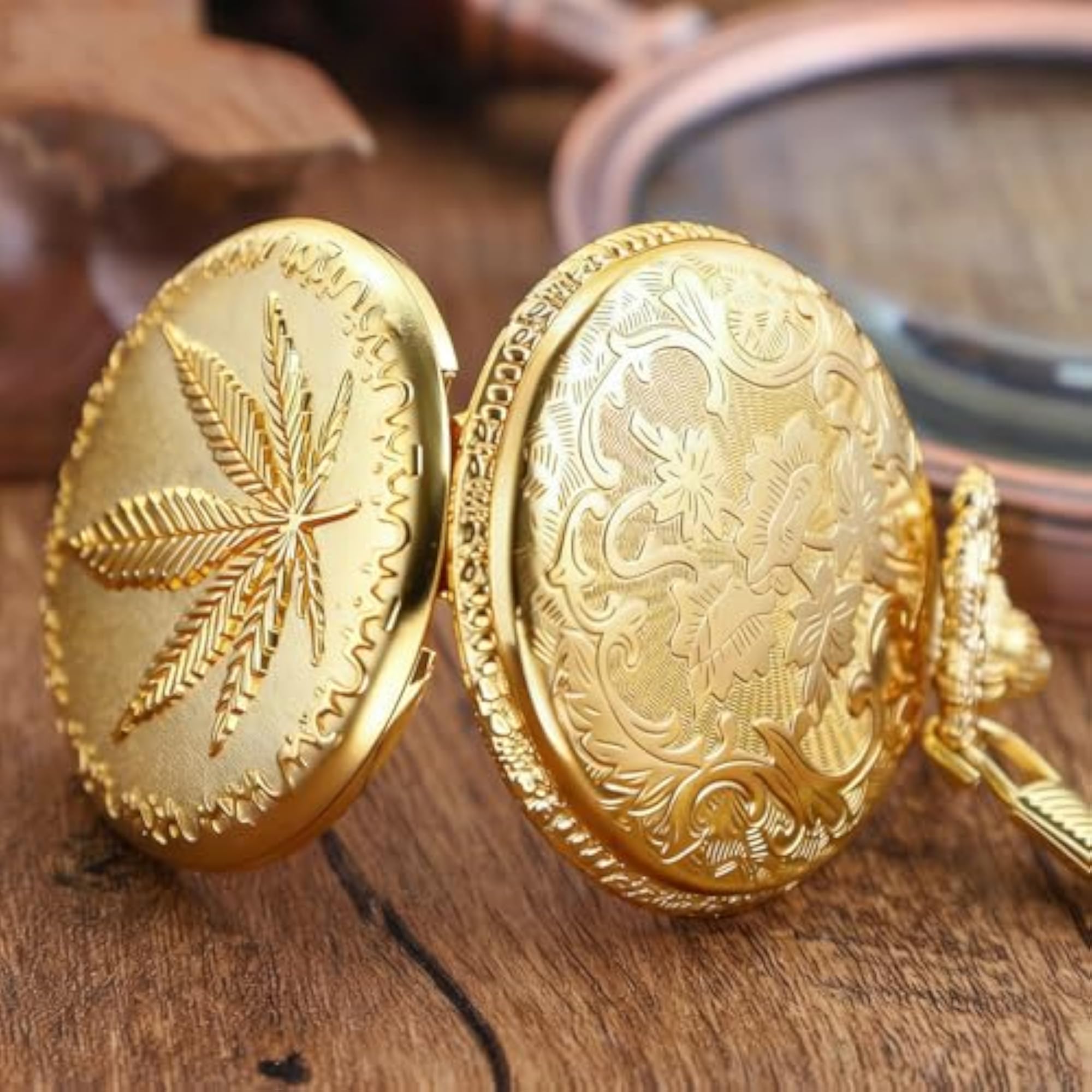Solid Small-Flower Quartz Pocket Watch, Vintage Style