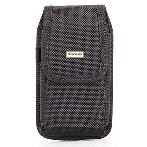 Case Belt Clip Rugged Compatible with LG K92 5G Phone - Holster Canvas Cover Pouch Carry Protective Black