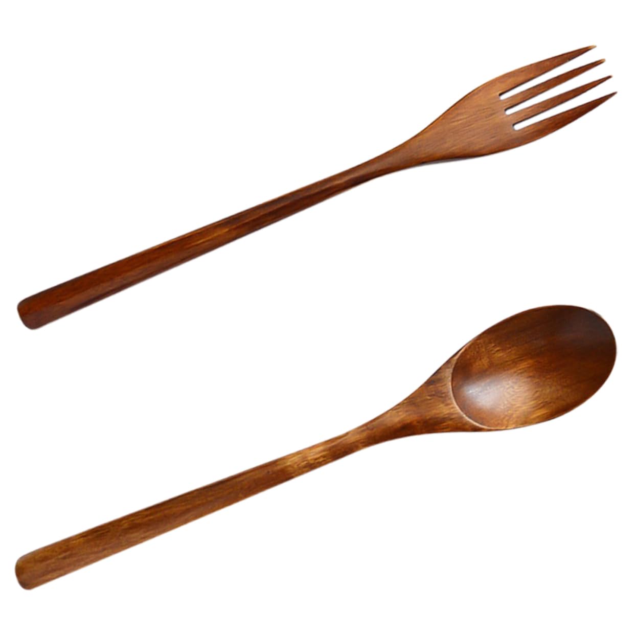 MUCKLILY 1 Set Multi Function Forks and Spoons Long Handle Salad Utensils for Dessert Appetizers and Everyday Use Easy to Carry and Space Saving for Parties and Formal Occasions