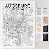 Mapdify Augsburg personalisiertes Stadtposter, dein 
