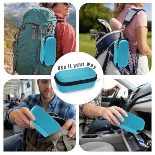 Image of Bukere Double Eyeglasses Case with Adjustable Slots, EVA Hard-shell Travel Dual Glasses Sunglasses Organizer for Men Women