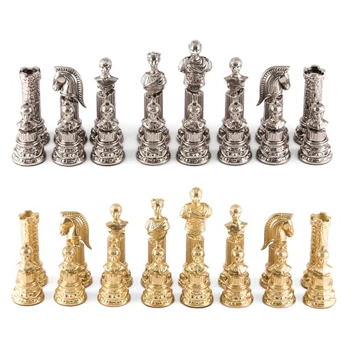 Roman Busts Set de pièces solides en métal pour sublimer votre bibliothèque et votre bureau d'étude