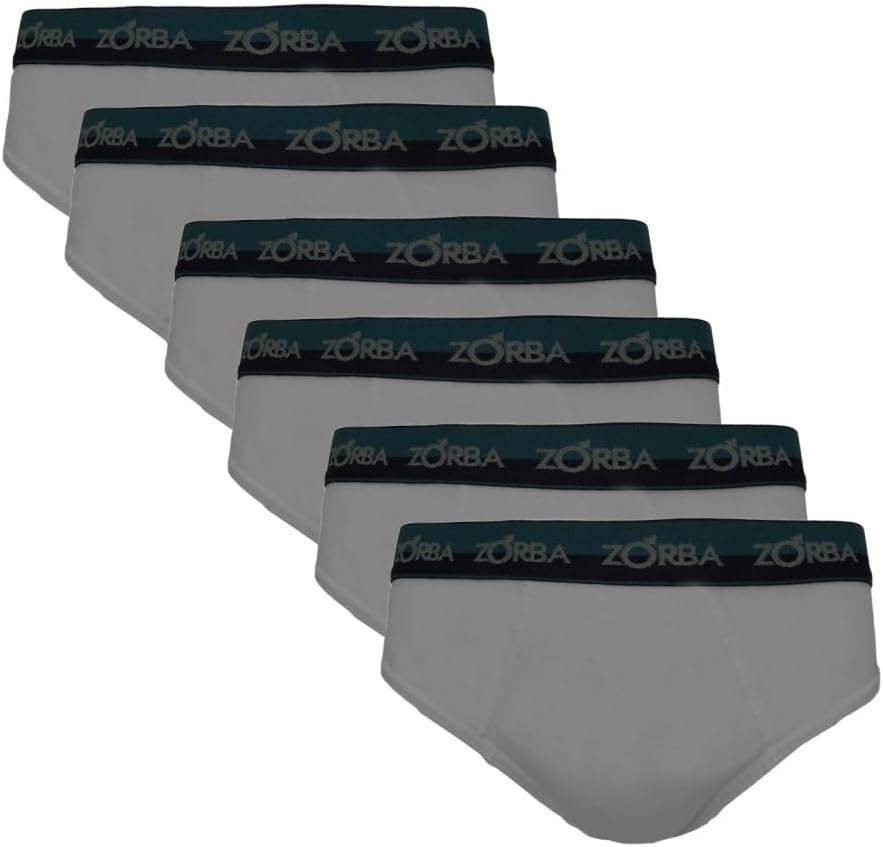 Kit Com 6 Cuecas Zorba Slip Max 764 Azul Marinho