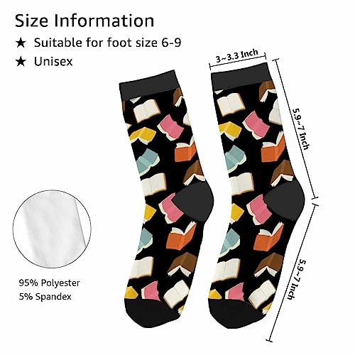 Red Striped Crew Socks for Woman Size 6-8 Christmas Tree Moose Snowflake Dots Lines Girls Socks2