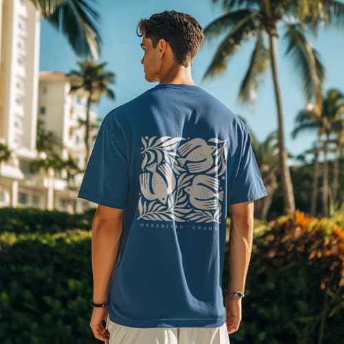 Image of Nobero Men's Oversized Graphic T-Shirt for Men | Soft Cotton | Drop Shoulder Relaxed Fit | Printed Casual Tshirt for Men