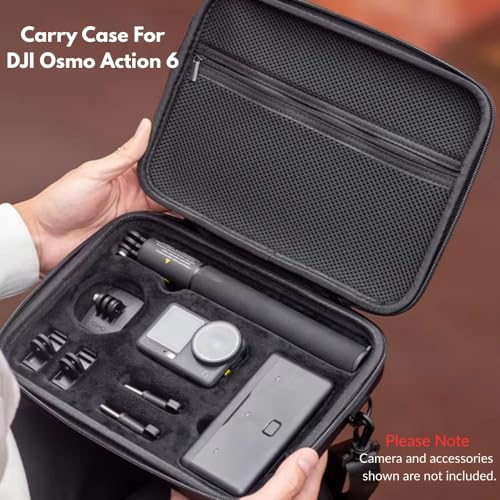 Image of Yantralay Carry Case for D JI Os mo Action 6 | Hard Portable EVA Storage Bag, Shockproof Anti-Scratch Protective Case | Os mo Action 6 Accessories