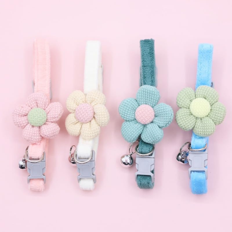 Halsband mit Cartoon-Blume, für Hunde, stilvolle Glocken, Haustier-Halskette für kleine bis große Haustiere, Foto-Requisiten, Katzen, Halsschmuck