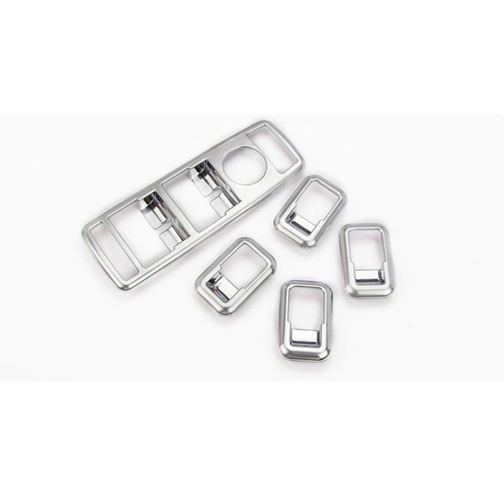 6 Pezzi Adesivi Pulsanti Regolazione Sedile In ABS Carbon Look Per Mercedes Classe A B C E W204 W212 GLA GLE GLK - Cromo Opaco