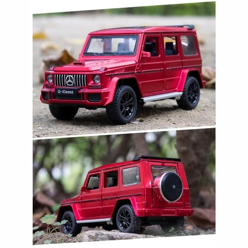 Image of Metal Pull Back Diecast Car 1:32 Mercedes Benz GTR Pull Back Toy Car Model with Sound Light Boys Gifts Toys for Kids (Red)