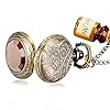 Designer Inspirations Boutique ® Alice in Wonderland Drink Me Bottle Brushed Bronze Antiqued/Vintage Case Women's Quartz Pocket Watch Necklace - On 32" Inch / 80cm Chain #4