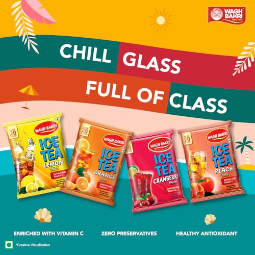 Image of Wagh Bakri Iced Tea | Instant Ice Tea Powder | Assam Blend | Classy Summer Drink | Refreshing Summer Drink | No Preservatives | Enriched with Vitamin C | Easy to Make | Peach Flavour | 400 g