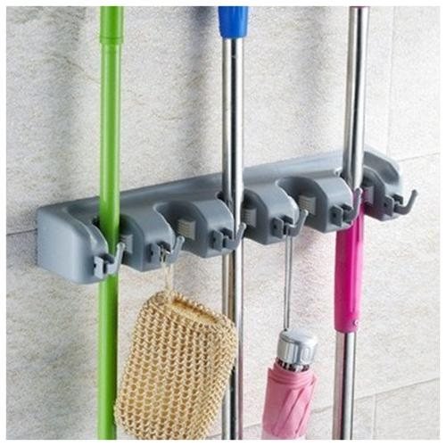 Sorbus Broom and Mop Storage Organizer, Wall Mounted Organizer and Storage, Ideal for the Garage Home, Closet, and Shed, Can Hold up to 11 Different Type of Tools Like Mops Brooms Rakes Shovels Brushes Baseball Bats and Hats Tool Rack