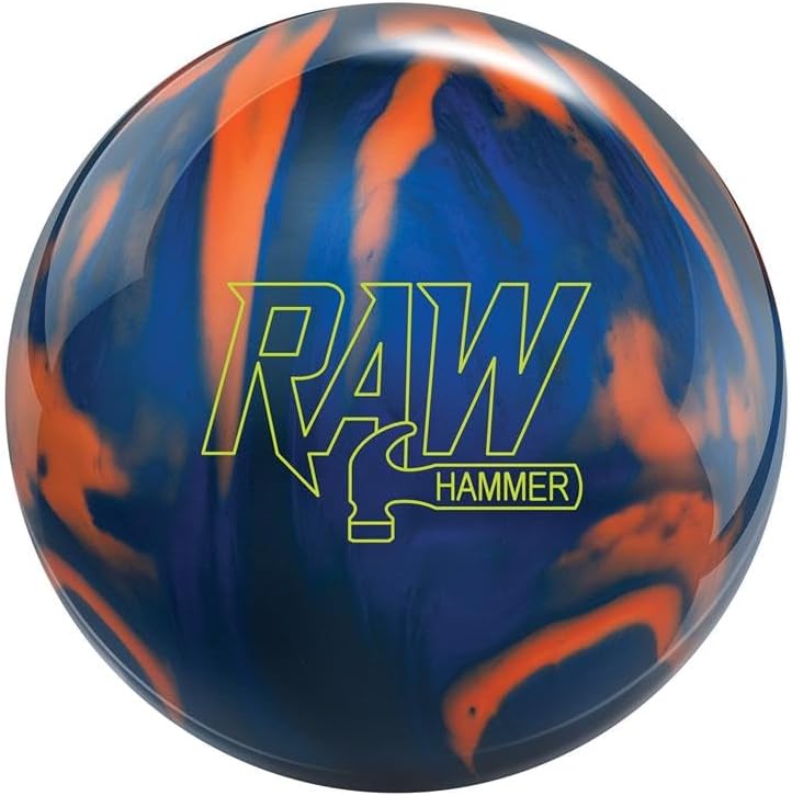 Bowlerstore Products Hammer PRE-DRILLED Raw Hammer Bowling Ball - Blue/Black/Orange 10lbs