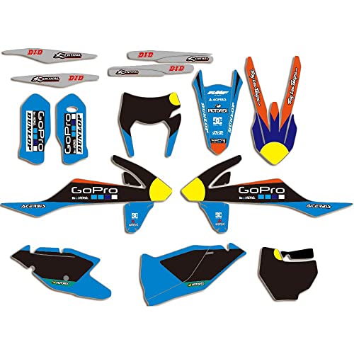 ENARUI Kit Déco Autocollant Stickers Compatible avec KTM 125 150 250 300 350 450 500 525 SX SXF XC XCF 2016 2017 2018 et EXC EXCF XCW 2017 2018 2019