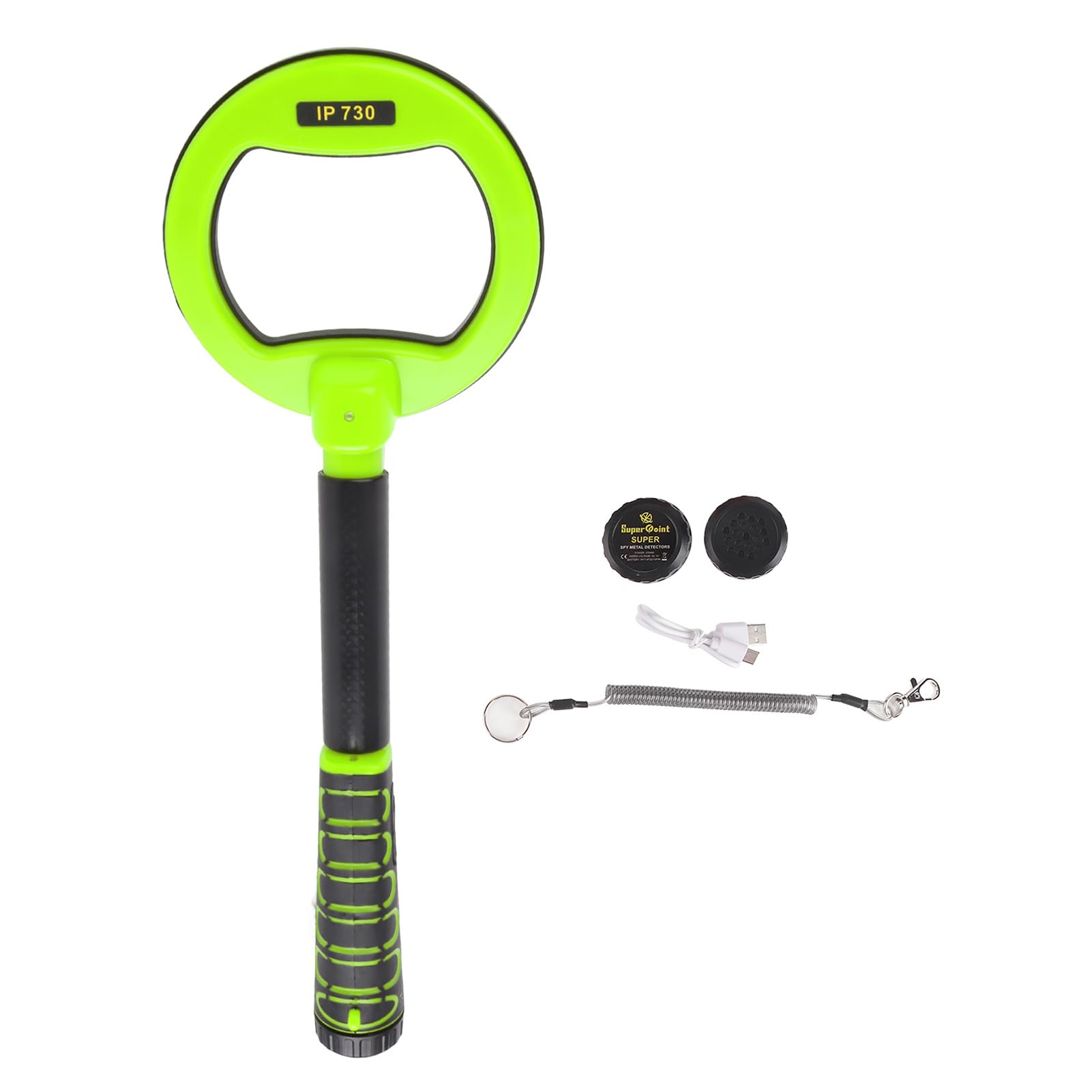 Metal Detector Portatile Ricaricabile, Rilevatore di Caccia Al Tesoro Subacqueo, IP68 Impermeabile, con Allarmi Acustici e Vibranti, per Immersioni (verde)