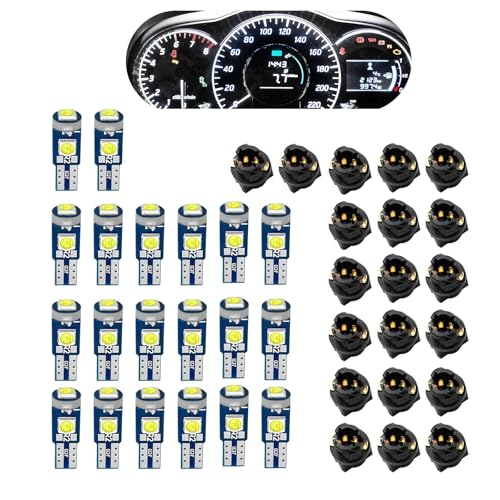 20 piezas bombillas LED T5 blancas para tablero miniatura 1