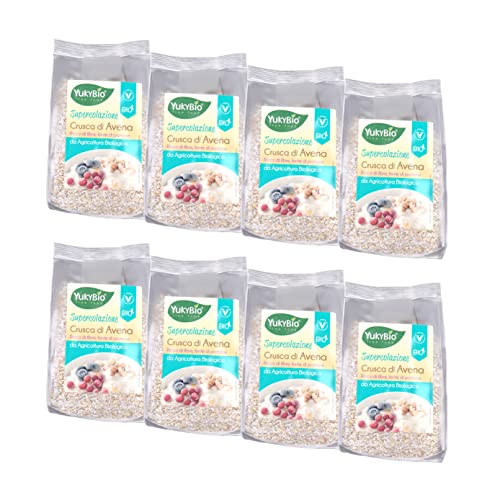 YukyBio, 'Supercolazione' - Salvado de Avena Órganico de Agricoltura Biológica, Fuente de Fibras y Proteínass, 100% Made in Italy, 8X250 g Cover