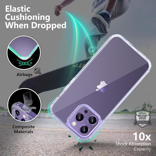 Image of ONES for iPhone 16 Pro Slim Case Clear, [PC + TPU Hybrid][Military-Grade Drop Protection][Anti-Yellowing], Shockproof Silicone Hard Cover, Transparent Case
