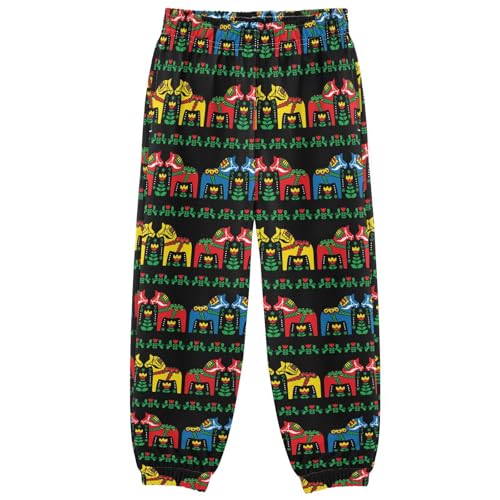 Kinder Jungen Hose, ethnisches schwedisches Dala-Pferd,...