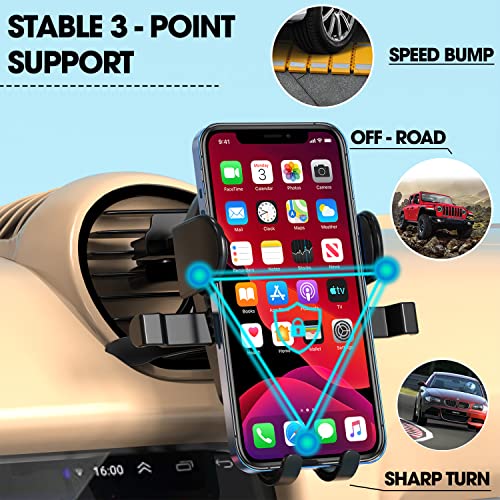 Image of Sounce Universal Car Mobile Holder with One Click Technology, 360 Rotational, Strong ABS Body, Compatible with 4 to 7 Inch Devices, Windshield and Dashboard Mobile Holder Mount for Car(Black)